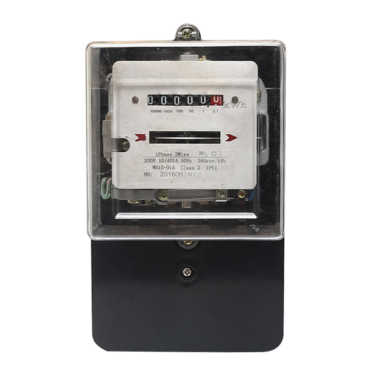 DD862 single phase electromechanical kWh meter with transparent cover